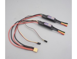 Flyfans Twin 40A Brushless ESC With Reverse Brake Function & XT-60 Plug  ( 2s - 6s )